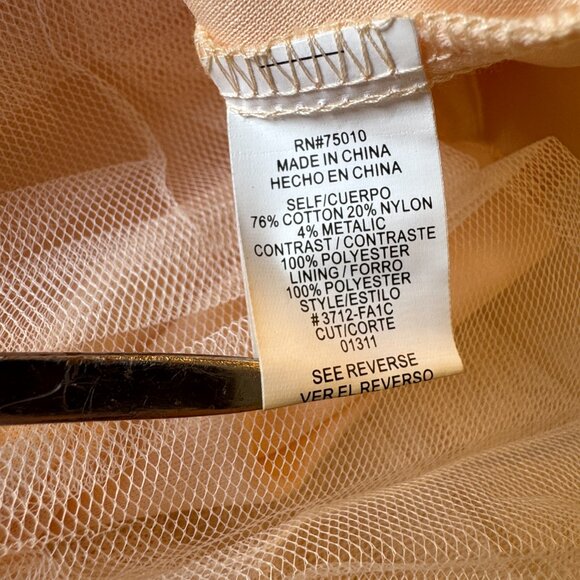 Jodi Kristopher Party Dress Size 7 Ivory Gold Lace Special Occasion Easter - Picture 10 of 11